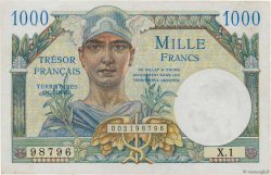 1000 Francs TRÉSOR FRANÇAIS FRANCIA  1947 VF.33.01 SPL