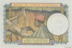 5 Francs FRENCH WEST AFRICA  1942 P.25 UNC