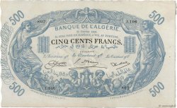 500 Francs ALGERIEN  1924 P.075b fVZ