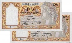 10 Nouveaux Francs Consécutifs ALGERIEN  1961 P.119a VZ