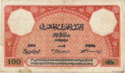 100 Francs MAROCCO  1921 P.14 q.MB