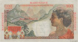 1 NF sur 100 Francs La Bourdonnais MARTINIQUE  1960 P.37 SS