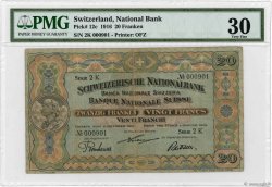 20 Francs SWITZERLAND  1916 P.12c F
