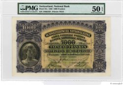 1000 Francs SWITZERLAND  1939 P.37e XF-