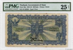 100 Baht THAÏLANDE  1925 P.020a pr.TB