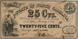 25 Cents VEREINIGTE STAATEN VON AMERIKA Raleigh 1863 PS.2362a