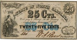 25 Cents STATI UNITI D AMERICA Raleigh 1864 PS.2374