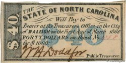 40 Dollars STATI UNITI D AMERICA Raleigh 1863 
