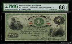 1 Fare Ticket UNITED STATES OF AMERICA Charleston 1873  UNC-
