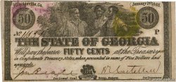 50 Cents VEREINIGTE STAATEN VON AMERIKA Milledgeville 1863 PS.0862a fVZ