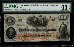 100 Dollars KONFÖDERIERTE STAATEN VON AMERIKA  1862 P.45 fST+