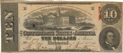 10 Dollars 美利堅聯盟國  1863 P.60a VF