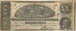 20 Dollars ESTADOS CONFEDERADOS DE AMÉRICA  1863 P.61b MBC