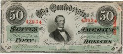 50 Dollars Annulé KONFÖDERIERTE STAATEN VON AMERIKA  1863 P.62b SS