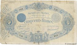 500 Francs type 1863 Indices Noirs FRANCIA  1872 F.A40.05 q.MB
