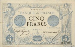 5 Francs NOIR FRANCE  1873 F.01.17 VF+