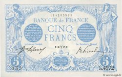 5 Francs BLEU FRANKREICH  1915 F.02.25
