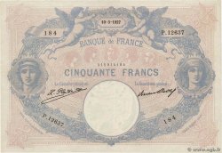 50 Francs BLEU ET ROSE FRANKREICH  1927 F.14.40