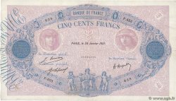 500 Francs BLEU ET ROSE FRANCE  1921 F.30.25 F+