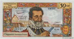 50 Nouveaux Francs HENRI IV FRANCIA  1961 F.58.06 AU