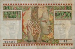 50 Mark SARRE FRANCE  1947 VF.48.01 TB+