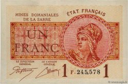 1 Franc MINES DOMANIALES DE LA SARRE FRANCIA  1919 VF.51.06
