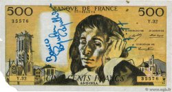 500 Francs PASCAL Faux FRANCE  1973 F.71.10x G