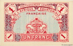 1 Franc AFRIQUE ÉQUATORIALE FRANÇAISE  1917 P.02a UNC-
