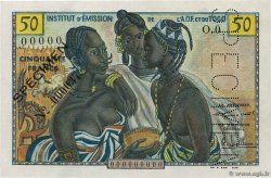 50 Francs Spécimen FRENCH WEST AFRICA  1956 P.45s UNC-