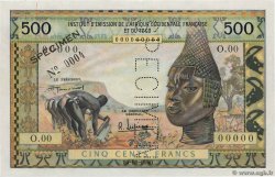 500 Francs Spécimen FRENCH WEST AFRICA (1895-1958)  1956 P.47s AU+