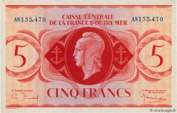 5 Francs REUNION ISLAND  1943 P.36 UNC-