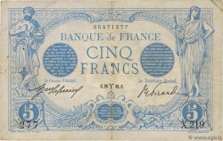 5 Francs BLEU FRANKREICH  1912 F.02.03