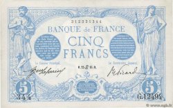 5 Francs BLEU FRANKREICH  1916 F.02.40