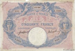 50 Francs BLEU ET ROSE FRANCE  1907 F.14.20