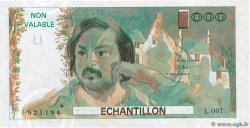 1000 Francs BALZAC Échantillon FRANCE  1980 EC.1980.01 UNC-