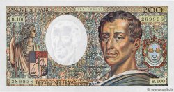 200 Francs MONTESQUIEU FRANKREICH  1990 F.70.10b fST+
