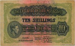 10 Shillings EAST AFRICA  1943 P.29b F+