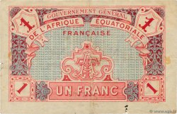 1 Franc FRENCH EQUATORIAL AFRICA  1917 P.02b VF