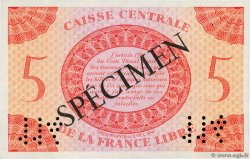 5 Francs Spécimen FRENCH EQUATORIAL AFRICA Brazzaville 1941 P.10s XF+