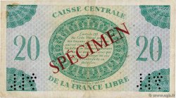 20 Francs Spécimen AFRIQUE ÉQUATORIALE FRANÇAISE Brazzaville 1941 P.12s BB