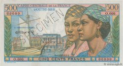 500 Francs Pointe à Pitre Spécimen FRENCH EQUATORIAL AFRICA  1946 P.25s XF+
