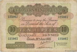 10 Rupees CEILáN  1935 P.025a BC