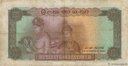100 Rupees CEYLON  1963 P.066 F+