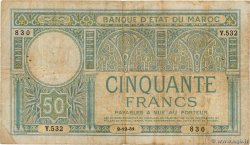 50 Francs MAROCCO  1931 P.19 q.MB