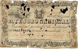 3 Pesos PARAGUAY  1860 P.013 SGE