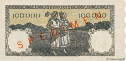 100000 Lei Spécimen RUMANIA  1945 P.058s SC+