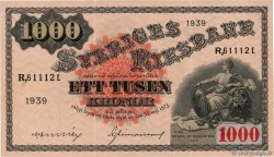 1000 Kronor SUÈDE  1939 P.38d VF+
