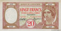 20 Francs TAHITI  1940 P.12c VF