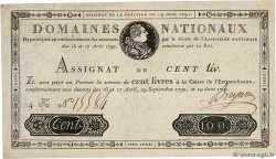 100 Livres FRANCE  1791 Ass.15a XF-