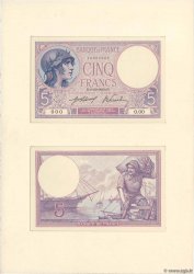 5 Francs FEMME CASQUÉE Épreuve FRANKREICH  1917 F.03.00Ec